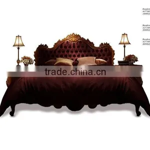 European Classic Bedroom Sets Royal Design King Size Bed Solid Wood Bedroom Furniture Quality Choice thumbnail-1