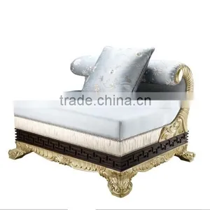 Living Room Silk Armchair European Style Wood Frame Armchair thumbnail-1