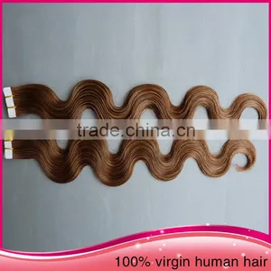 2015 Wholesale Cheap Double Sided Pu Hair Extension Unprocessed Brazilian Virgin Human Tape Hair Extension thumbnail-4
