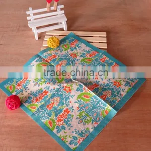 Cheap Custom Serviettes Food Grade Dinner Virgin Wood Pulp Printed Paper Napkin Colors thumbnail-1