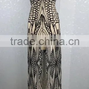 Ladies Sexy Transparent Dress Bule Sexy First Night Dresses Party Wear Long Dresses thumbnail-3