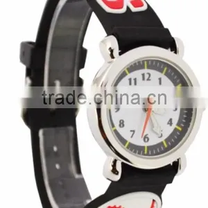2015 Top Sale Popular Silicone Football Children Watch Customized Cartoon Sport Kids Watch thumbnail-1