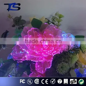 High Quality and Have CE and ROHS Floor Color Change Led Fiber Optic Flowers With Ceramics Pot for Sale . thumbnail-2