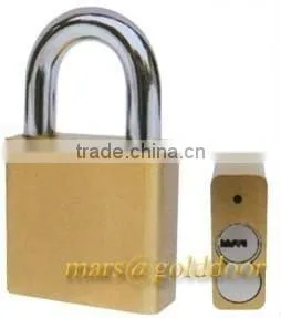 Small Rounded Corner Brass Padlock With PC Keys thumbnail-1