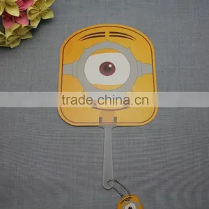 2016 Hot Selling Cartoon Design pp Plastic Manual Hand Fan Promotional Fan Advertising Hand Fan thumbnail-2