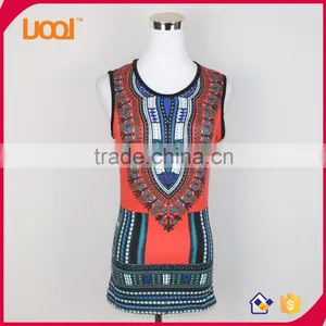 Dashiki Vest Tops African Tank Tops for Women thumbnail-1