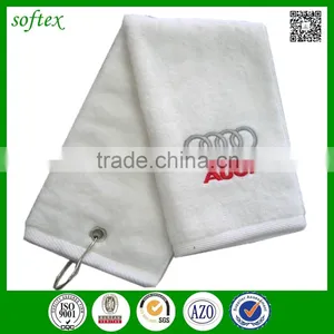 40x60cm 140g Age Group 100% Cotton Golf Towel Custom Logo With Embroidery thumbnail-1