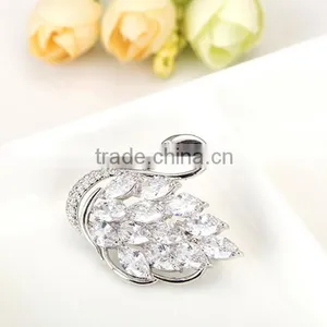 Platinum Plated Designer Swan Brooch With AAA+ Cubic Zircon Micro Pave Setting for Women and Men thumbnail-6