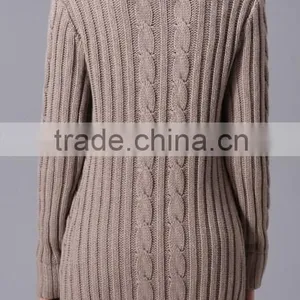 Fashion and Warm Ladies Fur Collar Cardigan Sweater thumbnail-5