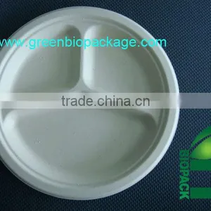 100% Biodegradable Eco-friendly Foodware Straw Pulp Plate thumbnail-1