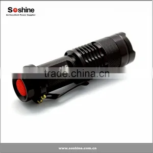 Soshine 300lm Mini Led Flashlight Torch Adjustable Focus Zoom Light Lamp thumbnail-1