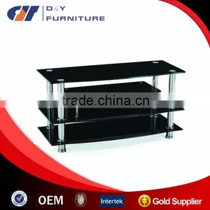 Black Tempered Glass TV Stand thumbnail-1
