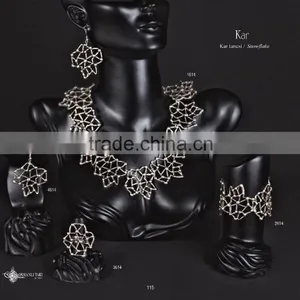 Ring Earring Bracelet Necklace Authentic Turkish Ottoman Jewelery Set Made in Turkey thumbnail-5