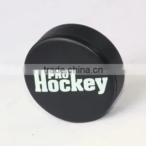 Black Hockey Puck Stress Balls thumbnail-1