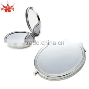 Blank Oval Compact Mirror Promotional Metal Pocket Mirror thumbnail-1
