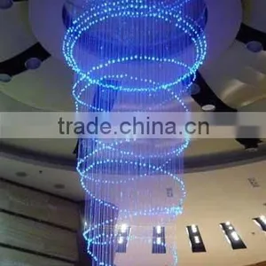 Multi Color Remote Controlled Pendent Fiber Optic Chandelier thumbnail-1