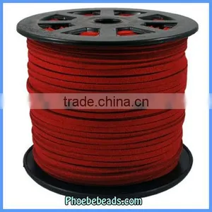 Wholesale New Arrival 2.7mm Faux Red Suede Cords SC-1049 thumbnail-1