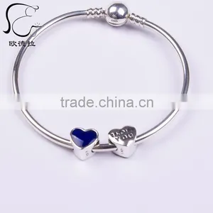 925 Silver Enamel Lipstick Beads for Gold European Charm Bracelet thumbnail-4
