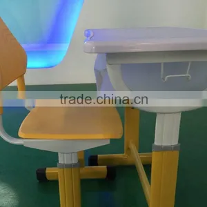 Modern Combo Desk School Desk With Bench HXZY047 thumbnail-6