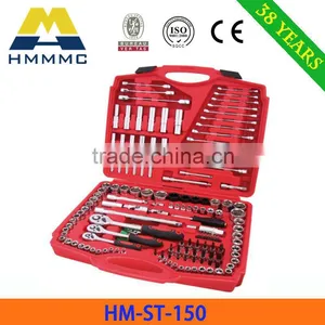 High Quality 150PCS 1/4" & 1/2" & 3/8" DR. Socket Wrench Set China Wholesale thumbnail-1