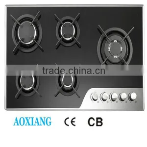Built-in Tempered Glass Kitchen 5 Burner Gas Cooking Range / Gas Hob/ Gas Cooker D925Y thumbnail-1