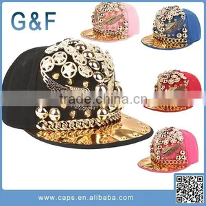 New Design Custom Metal Logo Snapback Hats For Sale thumbnail-1