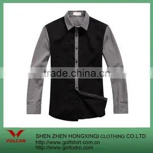 Cotton Twill Fashion Men Stripe Shirt thumbnail-1