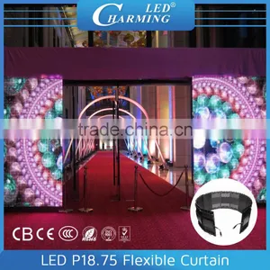 2016 Indoor Led P18.75 Curtain Screen/Wholesale Pioneer dj Screen/wedding Stage Backdrop Light Display thumbnail-2