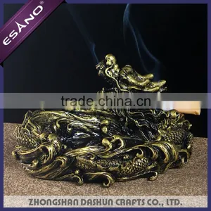 Personalized Antique Dragon Resin Pocket Ashtray thumbnail-1