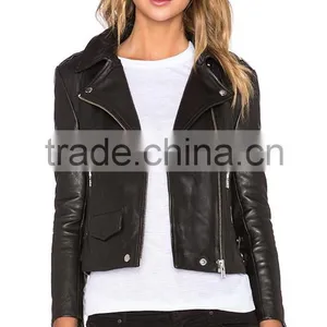 2016 Latest Design Women Pure Leather Jackets for Women Quality Choice thumbnail-5