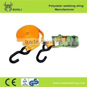Polyester Sling Belt s Hooks Ratchet Tie Down With s Hook thumbnail-1