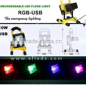 20w SMD Rechargeable Flood Light Portable Hi Power White LED Work Light Flood Light USB Outdoor IP65 thumbnail-3