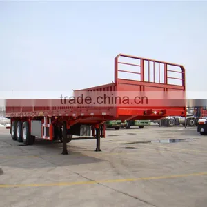 3 Axle 40ft Cargo Semi Trailer / Side Wall Trailer for Sale thumbnail-2