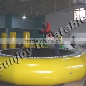 Lower Price Sunjoy Inflatable Floating Trampoline for Chliadren Adult 0.9 PVC in Stock thumbnail-2