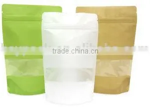 Wholesale Stand up Pouch With Zipper/kraft Paper Zip Lock Bag/zipper for Doypack With Window thumbnail-1