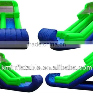 Green Blue Inflatable Water Slide thumbnail-1