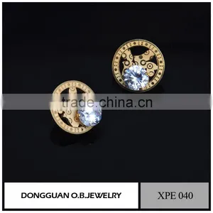 New 2016 Latest Gold Earring Designs Green Bead Silver Earring thumbnail-4