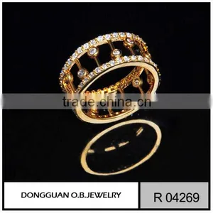 Wholesale Pure Gold Jewelry Bezel Cups Ring Export Artificial Jewelry Ring thumbnail-1