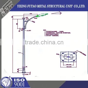 High Quality Galvanized Galvanized Octagonal Conical Lamp Polehot-dip-galvanized Steel Pole thumbnail-5