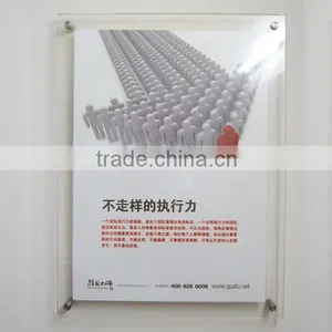 High Quality Wall Mounted Custom Clear Acrylic Poster Board for Advertisement Wholesale thumbnail-1