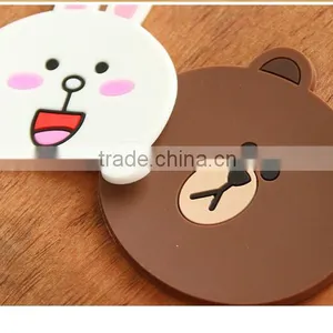 Kitchen Accessories Cute Anime Silicone Coffee Placemat Cartoon Drink Coaster Cup Mat thumbnail-2