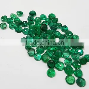 5mm Natural Loose Dark Green Brazil Emerald Round Transparent thumbnail-4