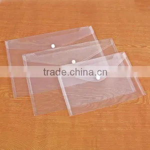 A4/A5 Transparent Clear PP Buckle File Pocket/File Bag With Button thumbnail-1
