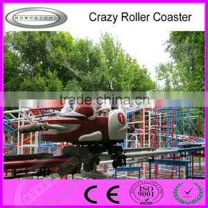 Outdoor Amusement Ride Roller Coaster Crazy Mouse Train for Kids and Adults thumbnail-3