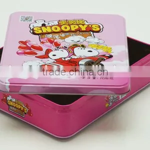 Snoopy Cartoon Candy Chocolate Gift Tin Metal Box for Kids thumbnail-5