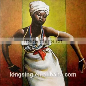 Welcome Customize African Women Portrait Oil Painting for Decor 17668 thumbnail-1
