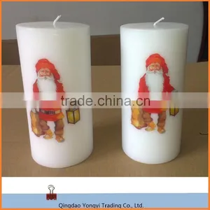 Wholesale Cheap Flameles White Christmas Pillar Candle Wax thumbnail-2