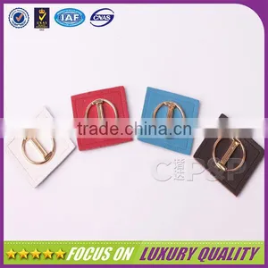 Delicate Metal Label Branded Leather Patch in Garment thumbnail-1