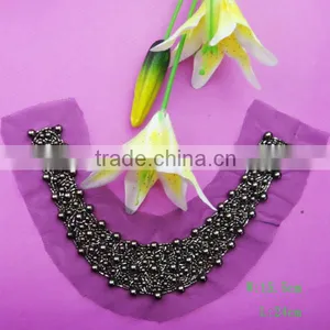 2015 Wholesale Fashion Crystal Beaded Lace Collar for Bridal Accessory thumbnail-1