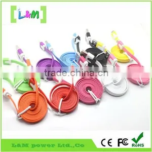 1m 2m 3m/10ft 8pin Flat Cable for IPhone 6 6s 5 5s 5c 4 5 Charge Sync Data Cable thumbnail-1